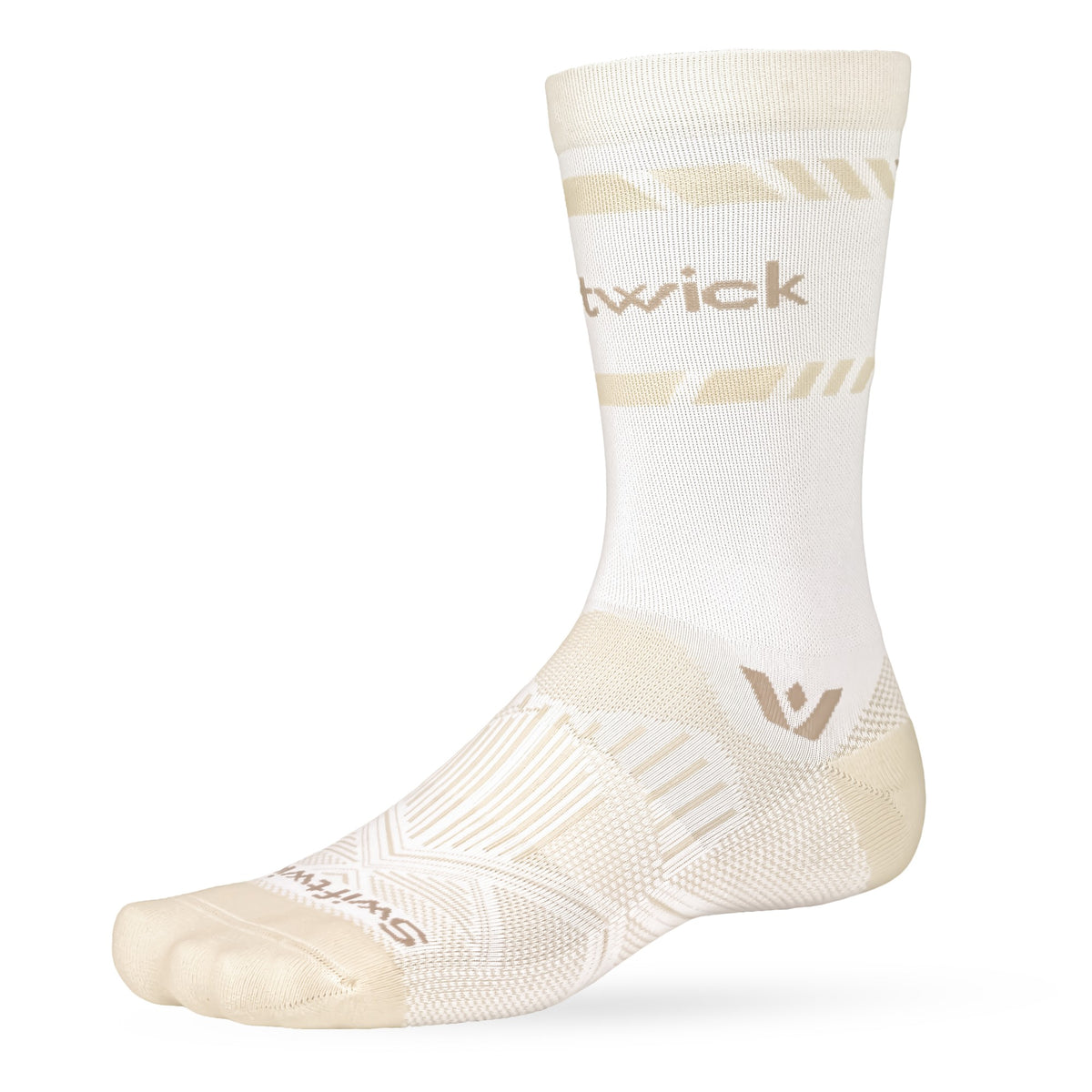 Chaussettes Swiftwick ASPIRE Four Quarts – Blanches, Taille L Homme (10-12), Cyclisme