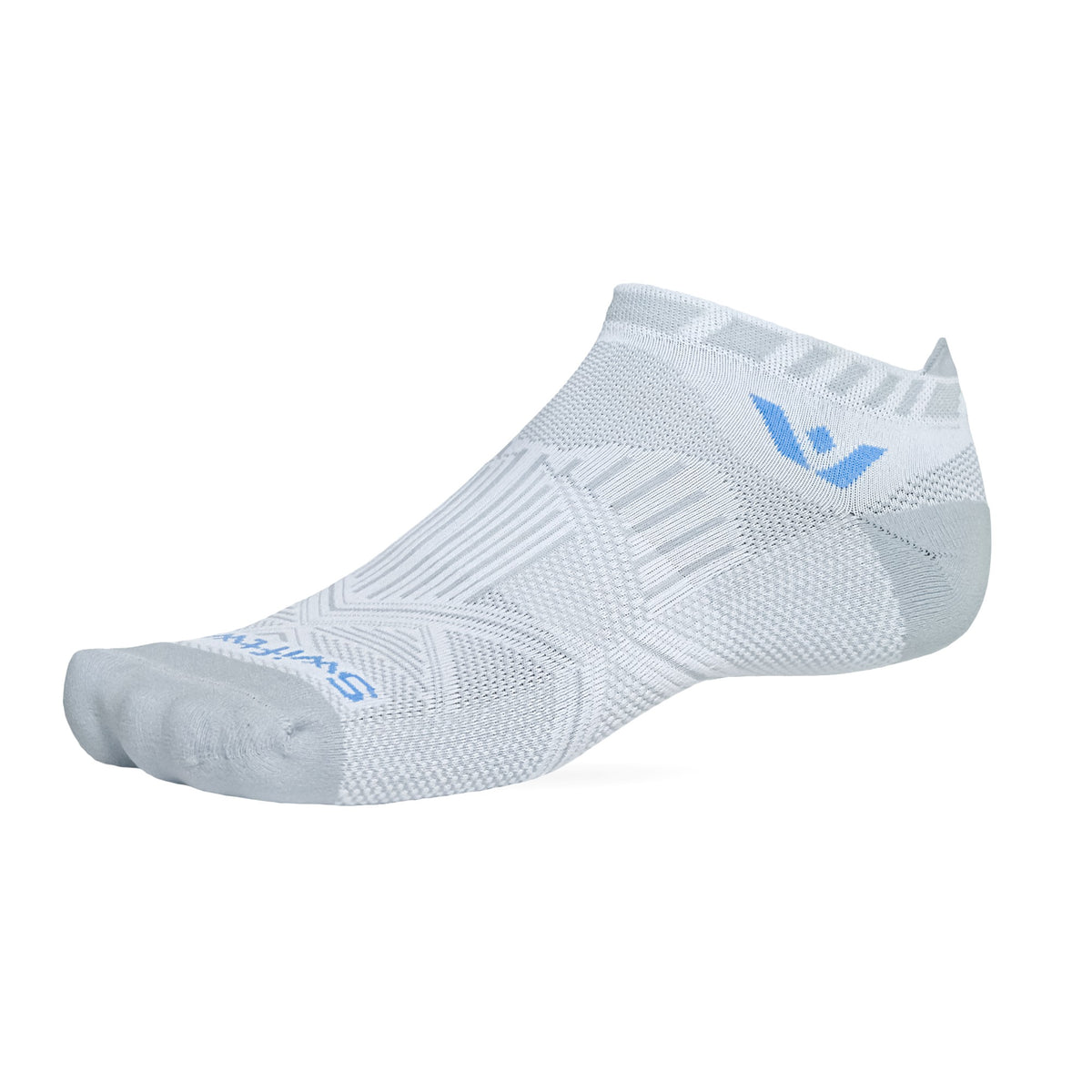Swiftwick ASPIRE Four Quarter White Crew Socks Size