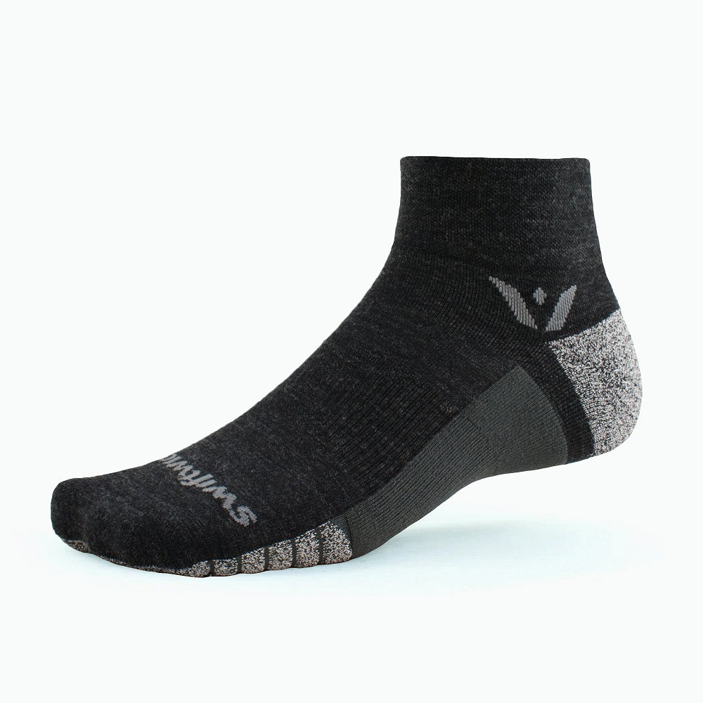 Swiftwick flite xt trail two sock in coal colour