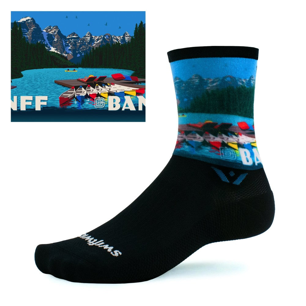vision six impression socks Canadian parks, Banff edition